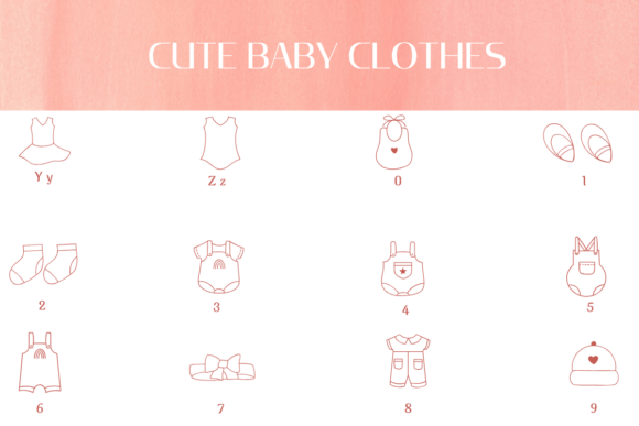 Cute Baby Clothes Font - Preview 3