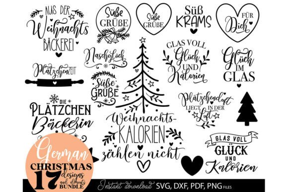 Deutsche Plotterdatei Backen Weihnachten