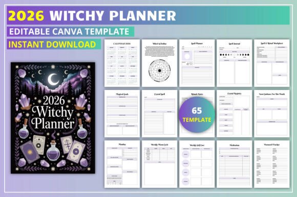 Editable 2026 Witchy Planner