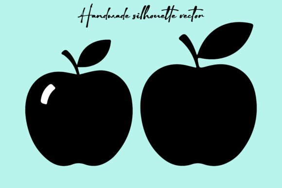 Handmade Apple Silhouette Vector