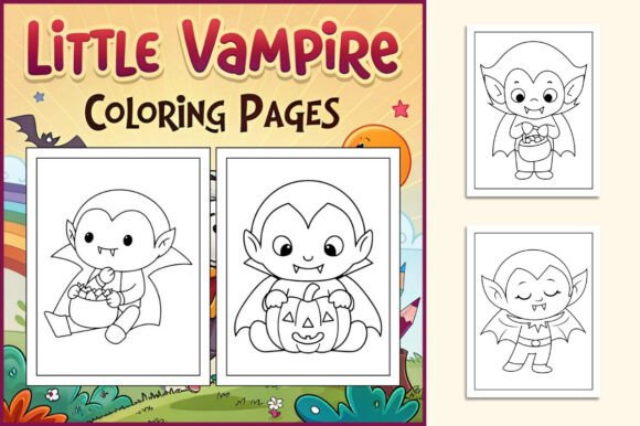 Little Vampire Coloring Pages for Kids