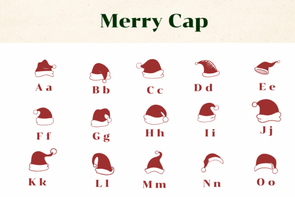 Merry Cap Font PNG with transparent background - Preview 1