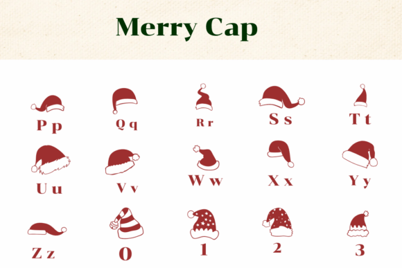 Merry Cap Font PNG with transparent background - Preview 2