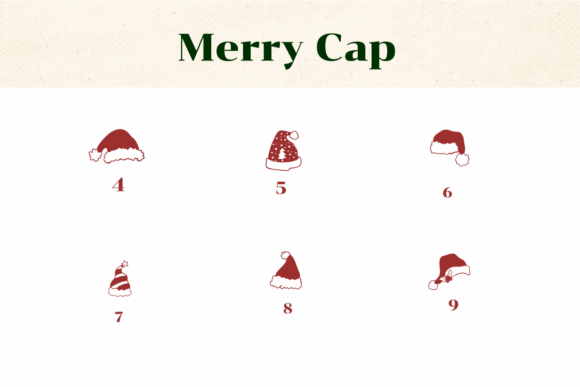 Merry Cap Font PNG with transparent background - Preview 3