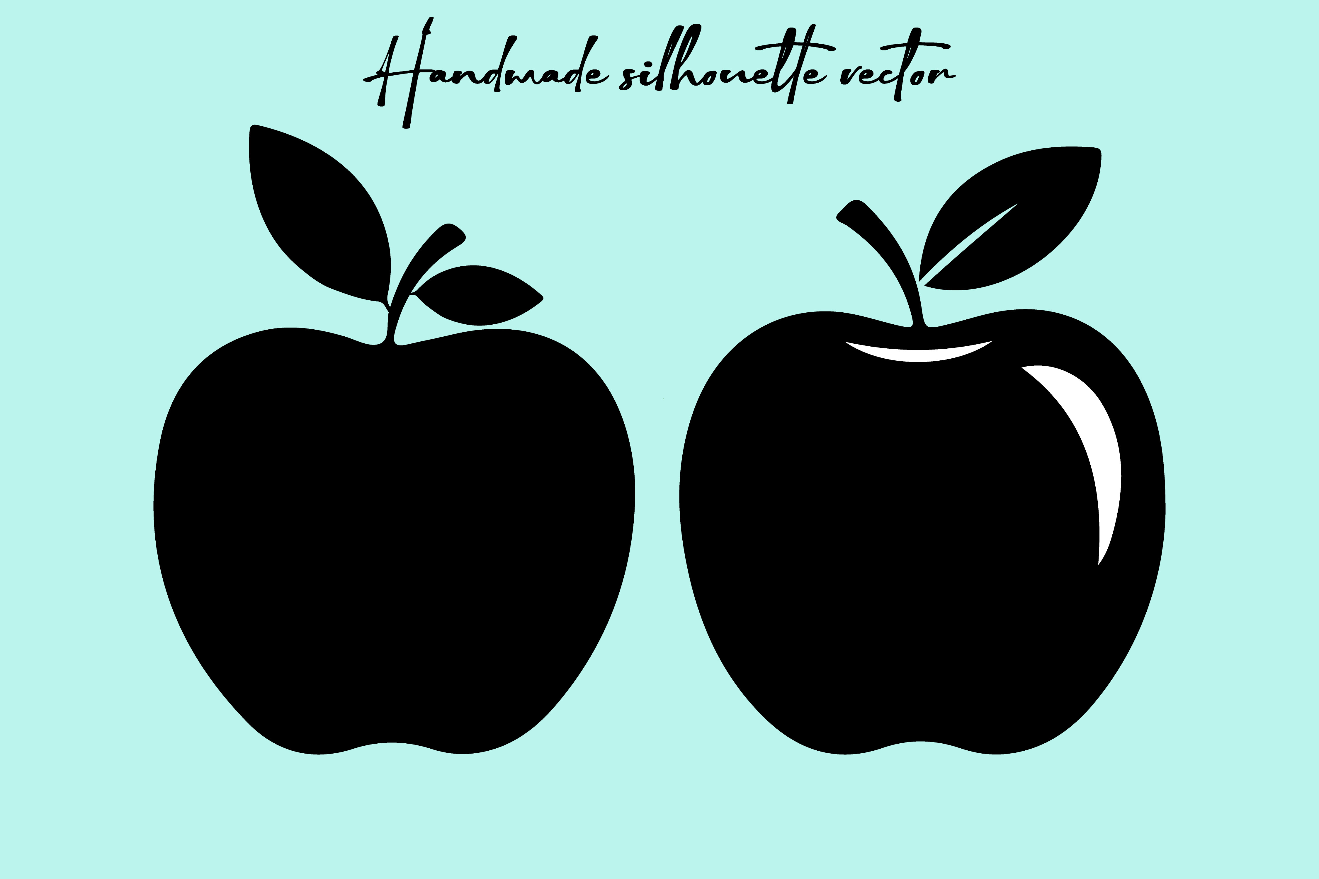 Premium Apple Silhouette Vector Set