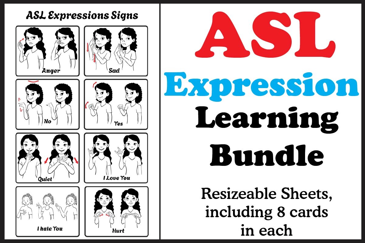 ASL Expression Flash Cards