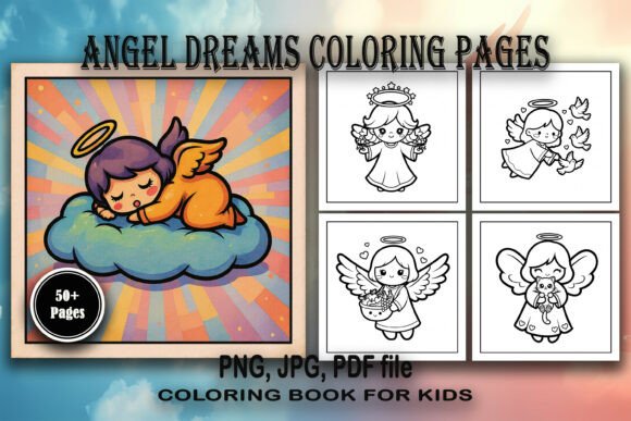 Angel Dreams Coloring Book for Kids