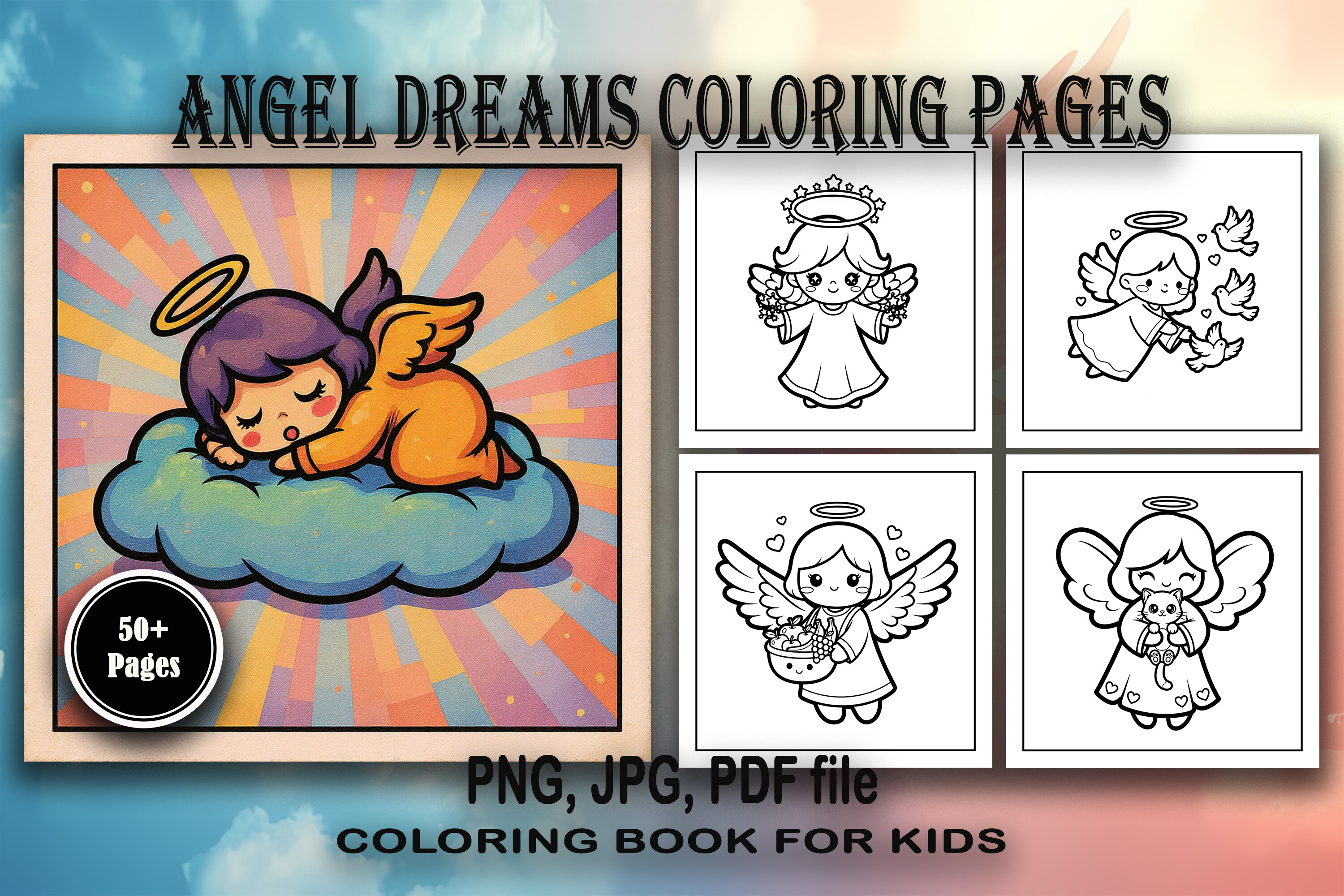 Angel Dreams Coloring Book for Kids