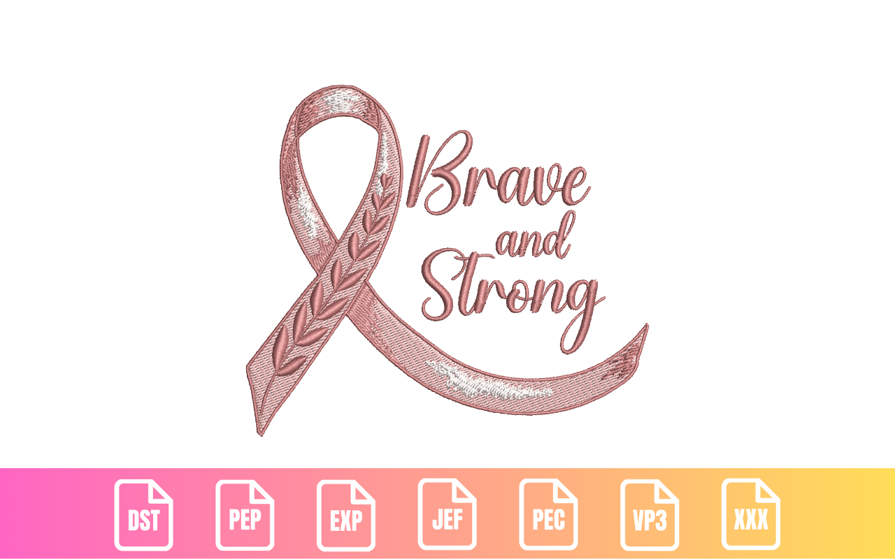 Brave and Strong Pink Ribbon
