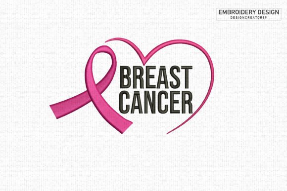 Breast Cancer Awareness Embroidery