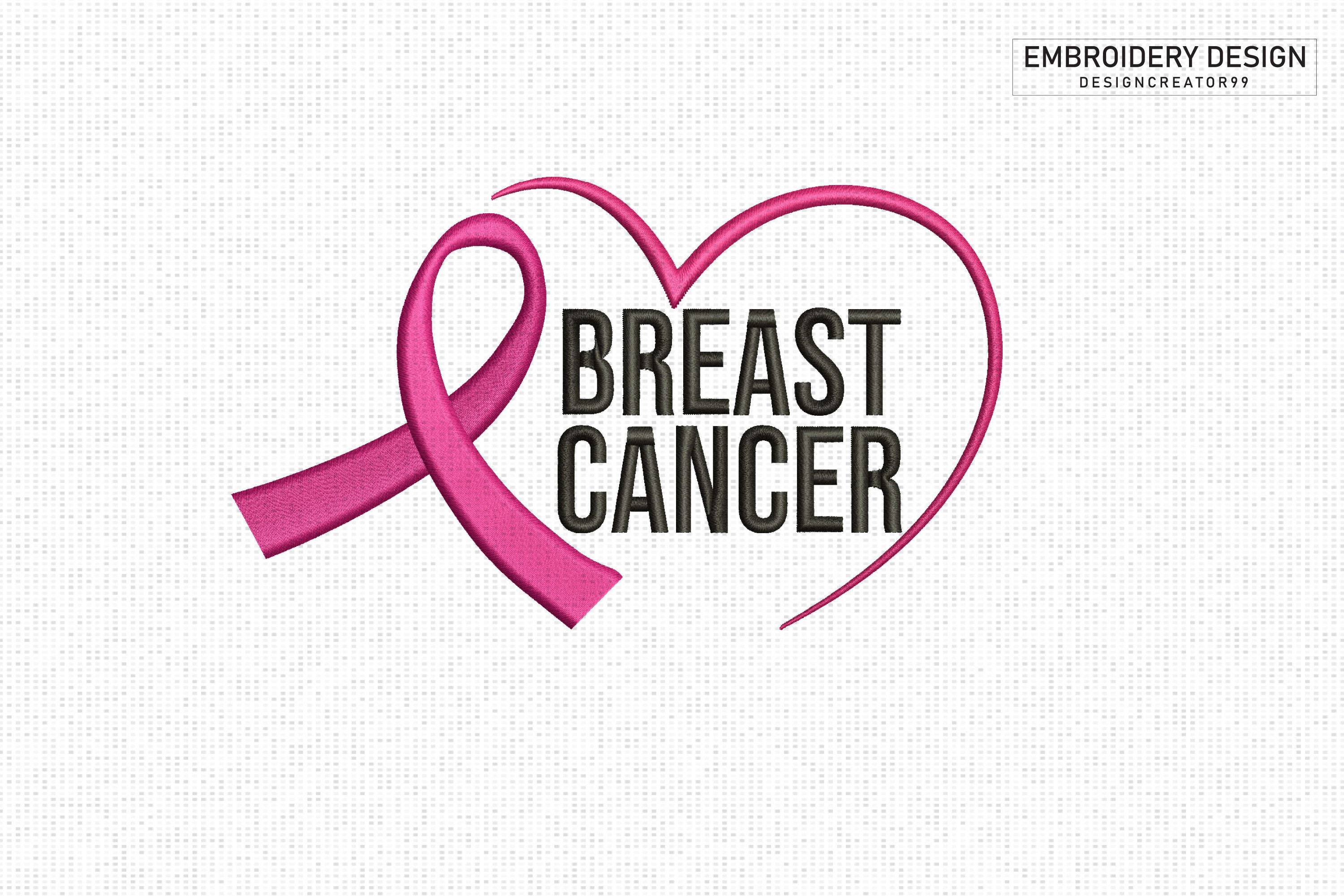 Breast Cancer Awareness Embroidery