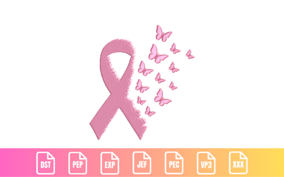 Butterfly Ribbon Breast Cancer Awareness
