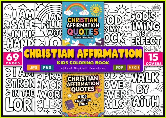 Christian Affirmation Kids Coloring Book