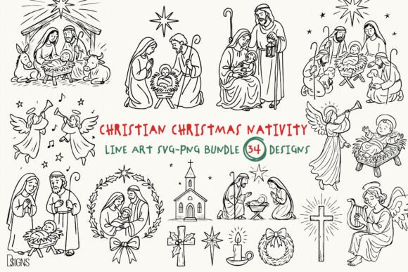 Christian Christmas Nativity SVG Bundle
