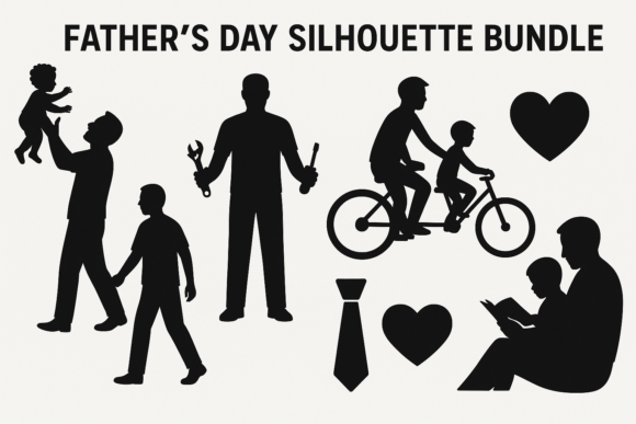 Father's Day Silhouette Bundle SVG