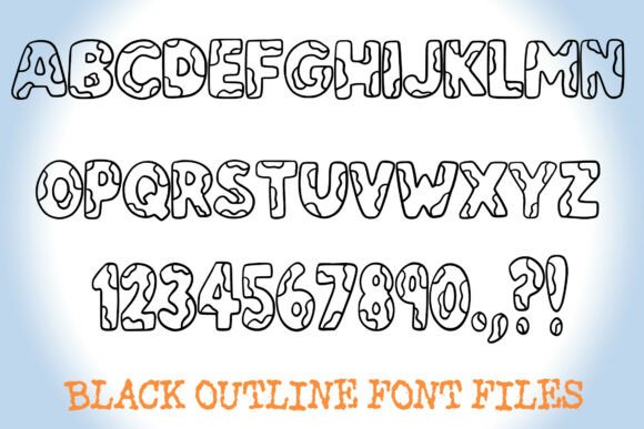 Moo Cow Spots Font PNG with transparent background - Preview 2