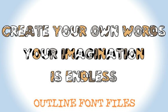 Moo Cow Spots Font PNG with transparent background - Preview 3