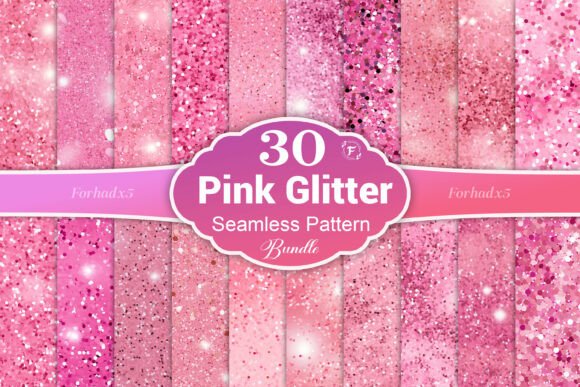 Pink Glitter Seamless Pattern