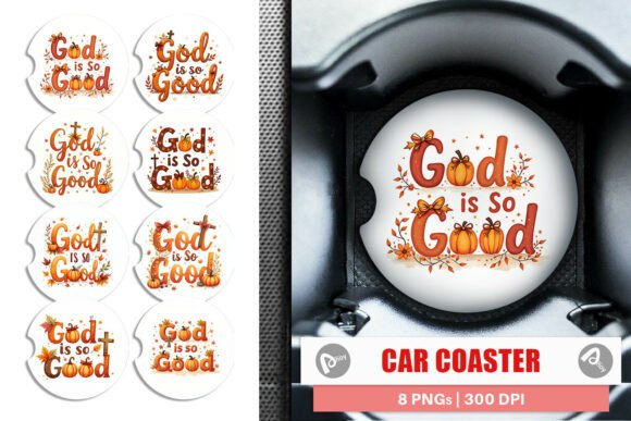 Religious Fall Car Coaster PNG Graphic Illustrations By Artnoy