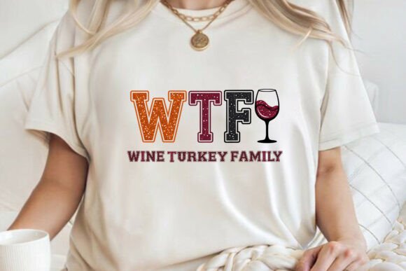 Thanksgiving Wine Turkey Family Tee PNG Grafik T-shirt Designs Von Arsad Uzzaman