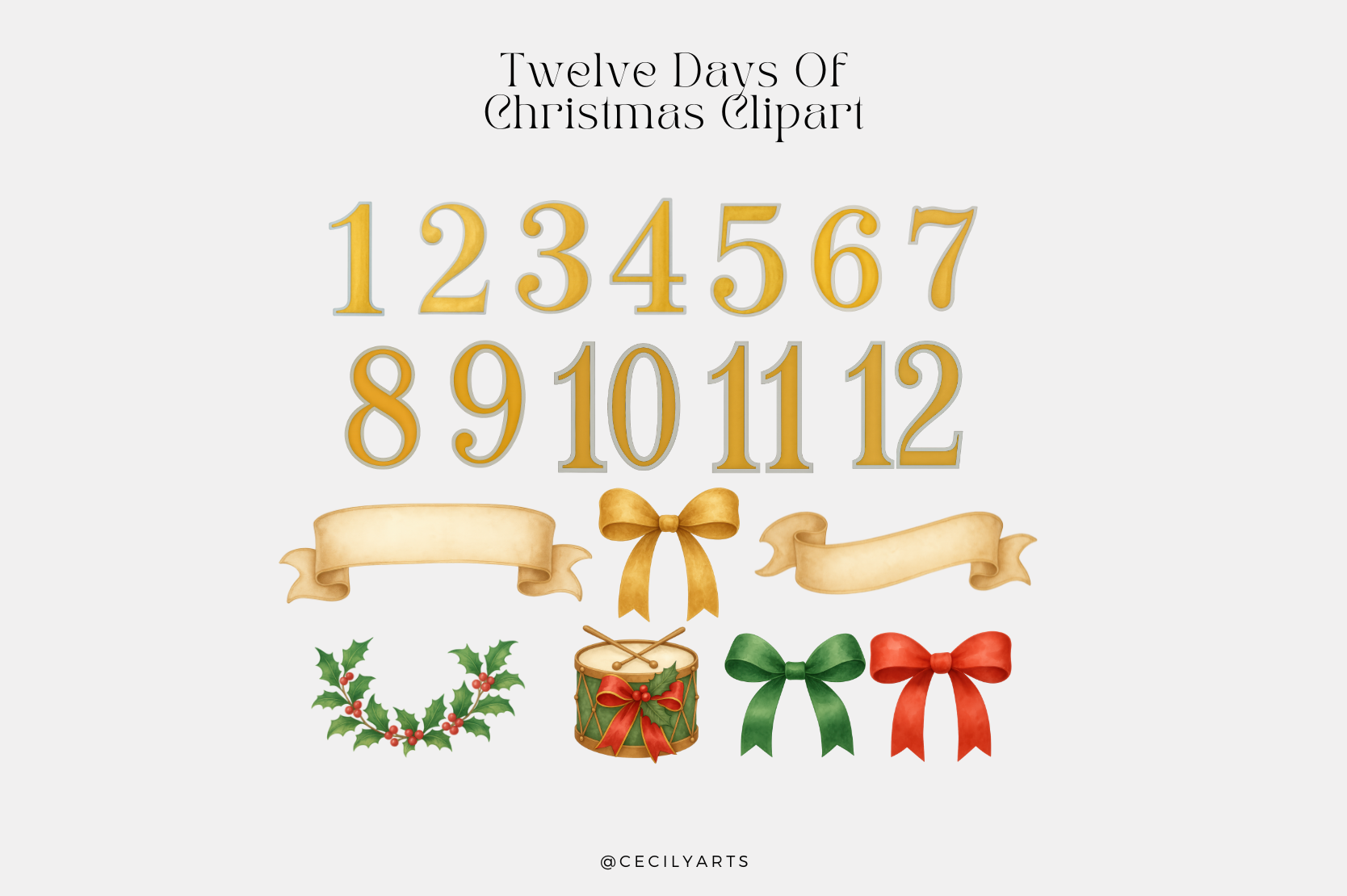 Twelve Days of Christmas Cliparts - photo 3