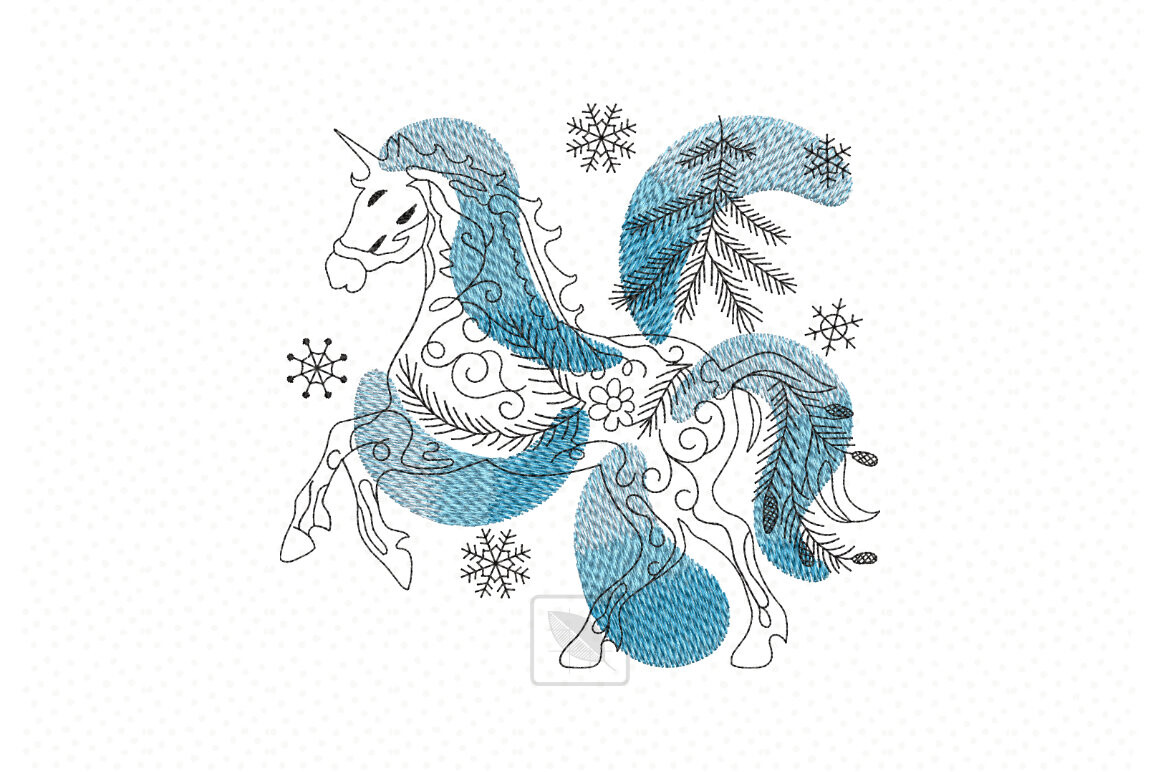 Winter Christmas Unicorn