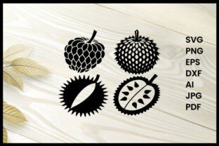 Durian silhouette vector illustration