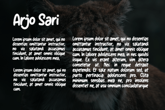 Arjo Sari Font PNG with transparent background - Preview 2