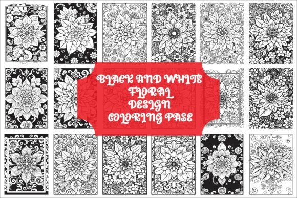Beautiful Flowers Coloring Pattern Page