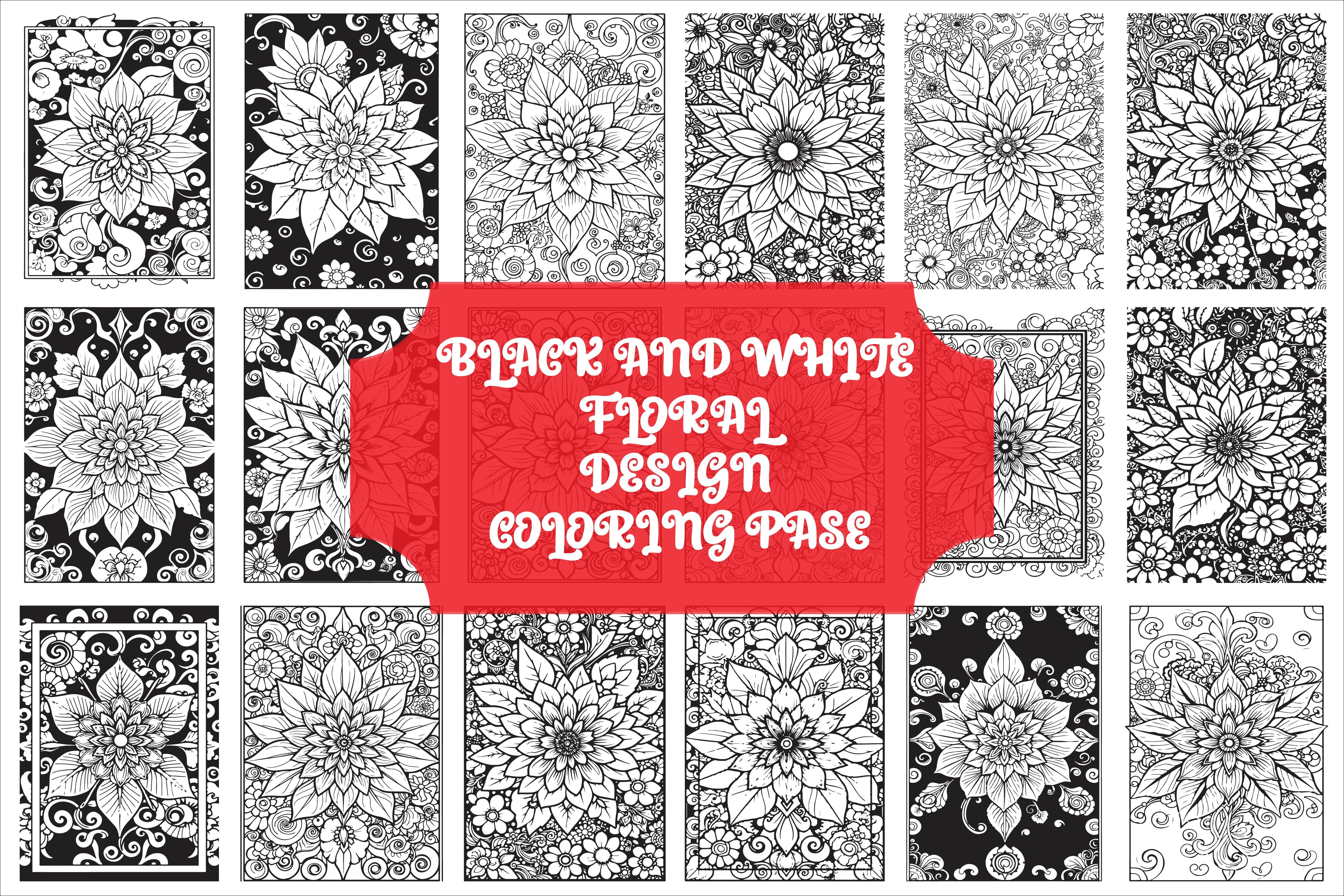 Beautiful Flowers Coloring Pattern Page