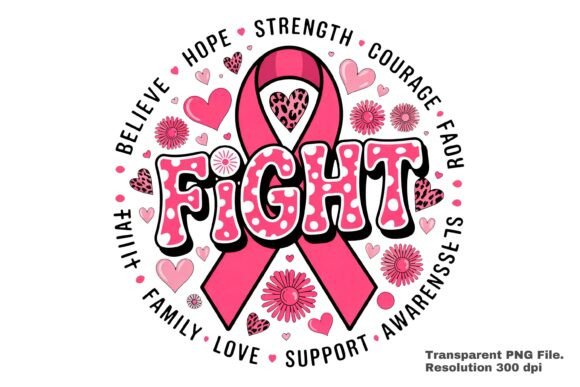 Breast Cancer Awareness Collage Png Graphics