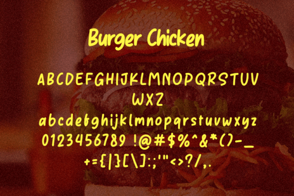 Burger Chicken Font - Preview 1