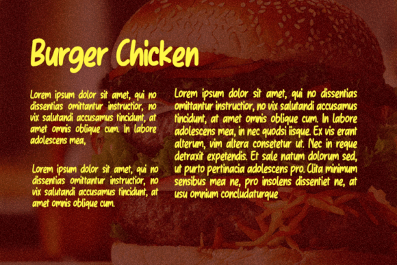 Burger Chicken Font - Preview 2