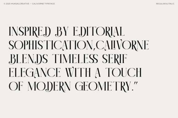 Calivorne Font - Preview 1