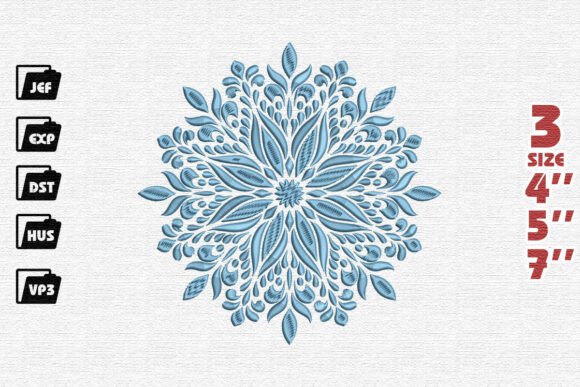 Christmas Floral Snowflake