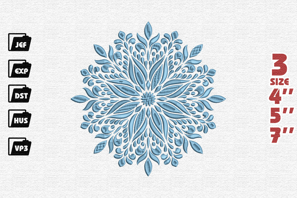 Christmas Floral Snowflake