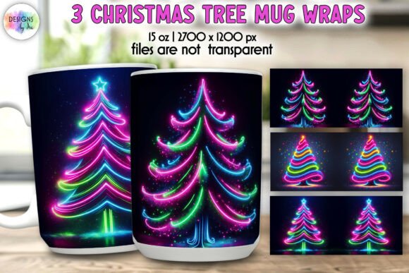 Christmas Tree Mug Wraps Oz Mugs Png Graphics