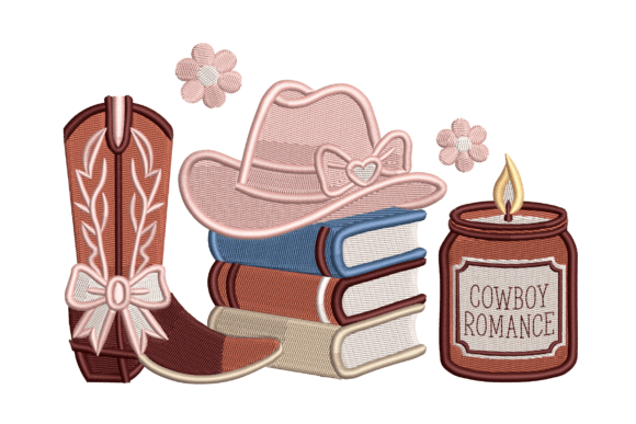 Cowboy Romance Books & Pink Cowgirl Boot
