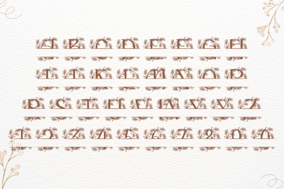 Elarose Split Monogram Font - Preview 3
