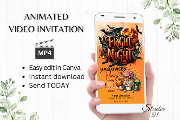 Electronic Halloween Party Invitation