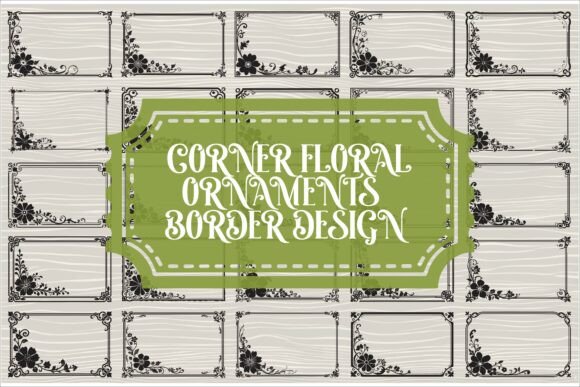 Elegant Corner Floral Border Images Set