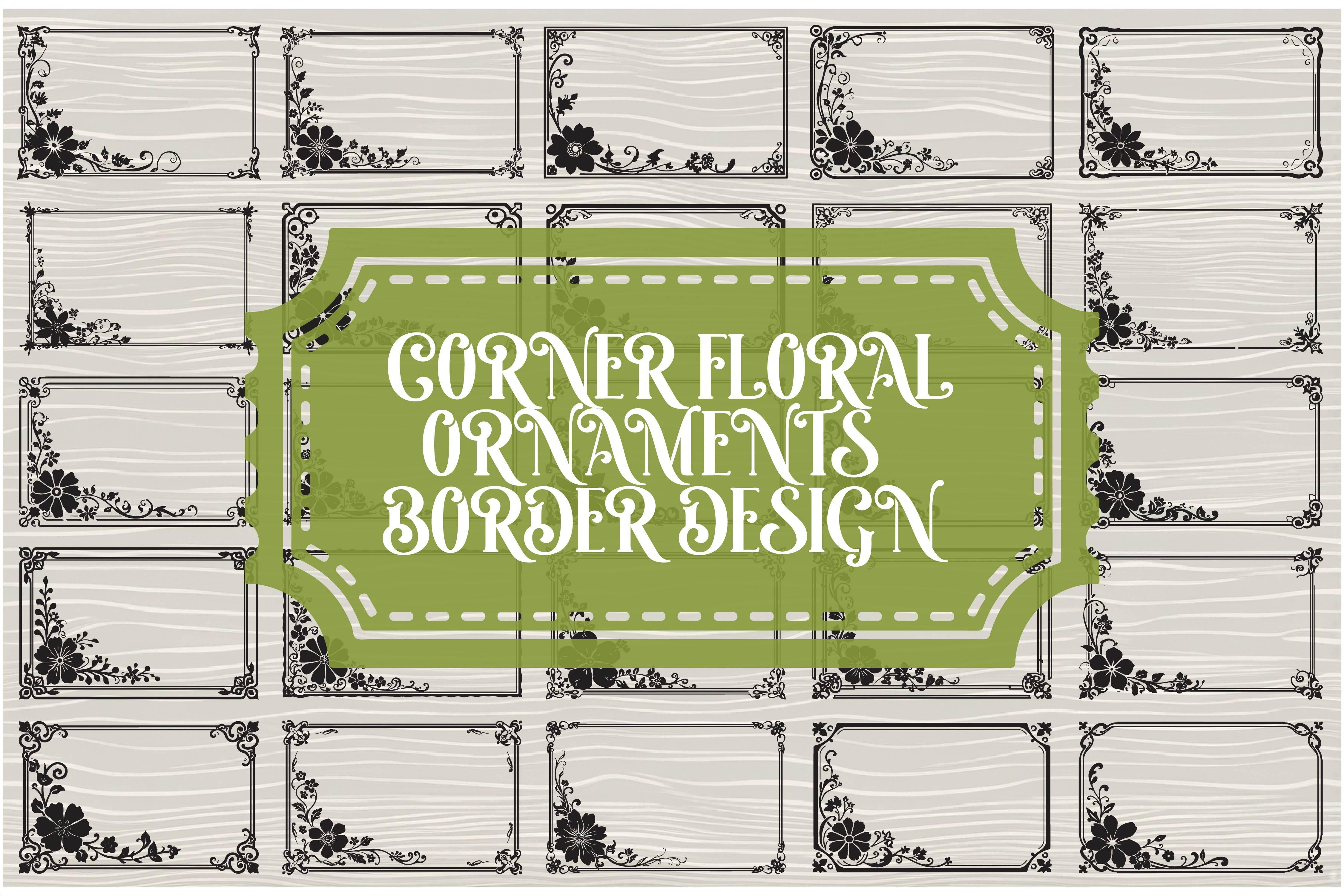 Elegant Corner Floral Border Images Set