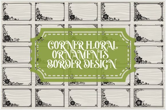 Elegant Corner Floral Border Images Set