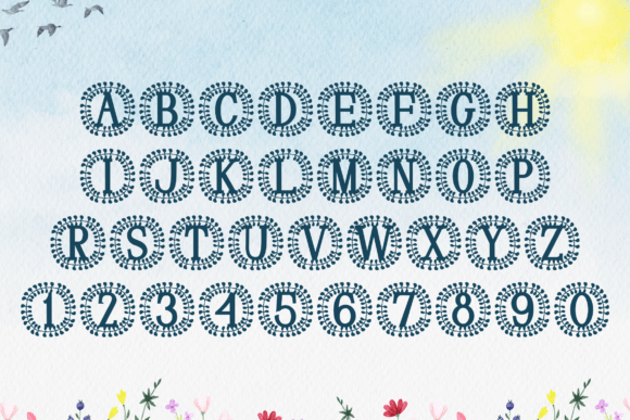 Florencia Monogram Font PNG with transparent background - Preview 3