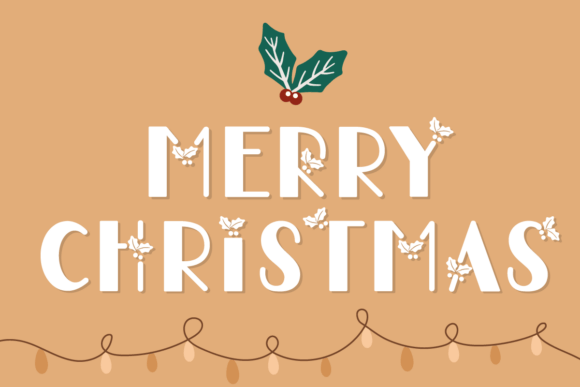 Holly Leaves Font PNG with transparent background - Preview 2