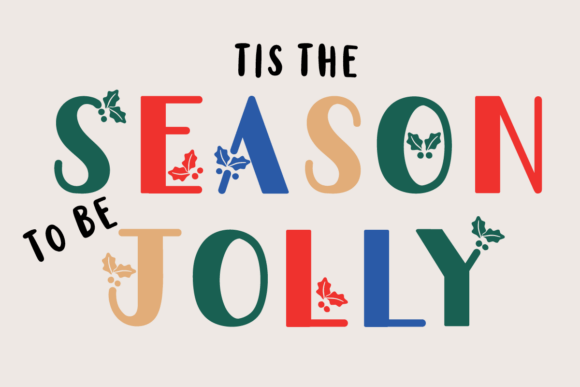 Holly Leaves Font PNG with transparent background - Preview 3