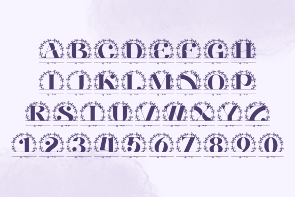 Linea Split Monogram Font PNG with transparent background - Preview 2