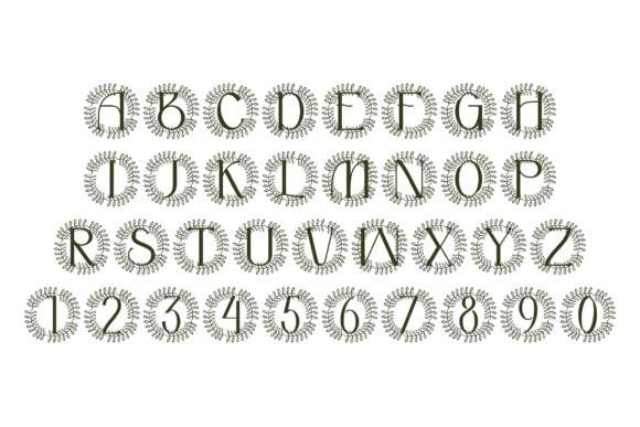 Novara Monogram Font PNG with transparent background - Preview 3
