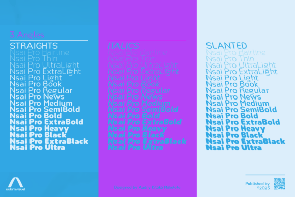 Nsai Pro Rounded Condensed Font PNG with transparent background - Preview 3