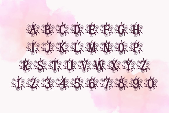 Orvara Monogram Font PNG with transparent background - Preview 3